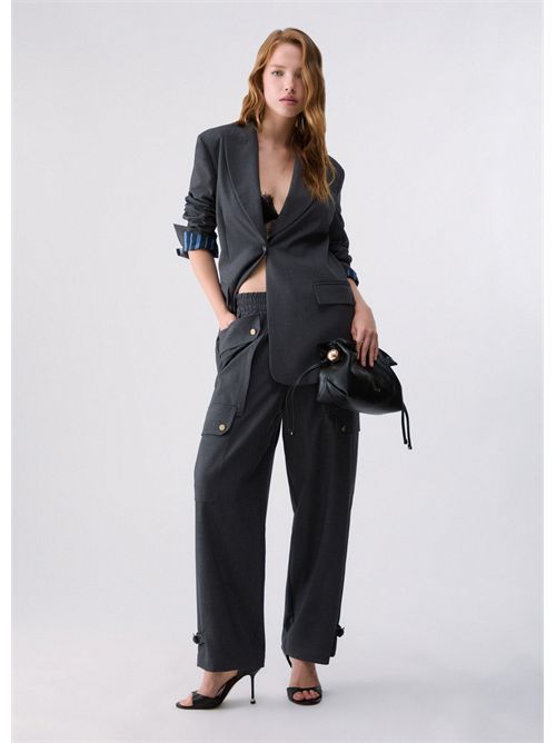 Pantaloni cargo in flanella LIU JO | WF6258T743A/02069